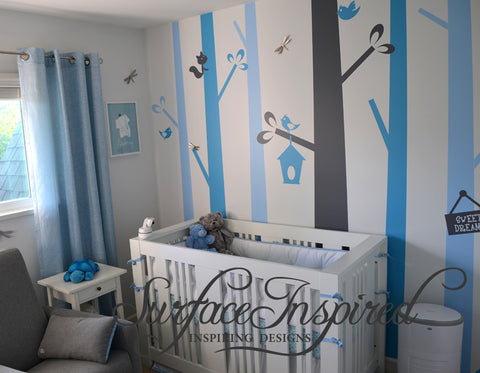 Tree Wall Decals - Modern Forest Tree Wall Decals