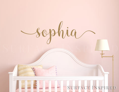 Nursery Wall Decal Kids Wall Decal Wall Decals For Girls or Boys. Wall Decals Personalized Names Sophia Calligraphic Style