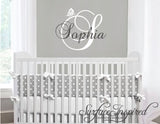 Nursery Wall Decals Custom Butterfly with Name Wall Decal