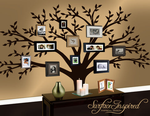 Large family tree wall decal - Photo tree decals