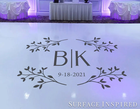 Floor Decal For Wedding Dance Floor Personalized Wedding Decor