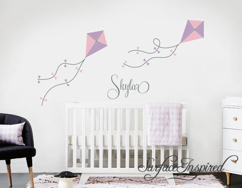 Wall Decals Personalized Name Kites Wall Decals Large Stickers Vinyl Decal Stickers Nursery Personalized Name