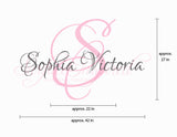 Name Wall Decal - Sophia Victoria Monogram Wall Decals for Nursery