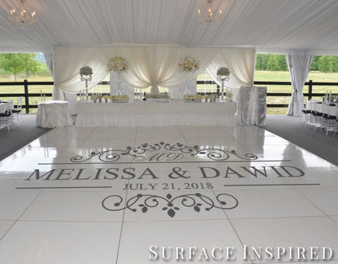 Floor Decal For Wedding Dance Floor Personalized Wedding Decor