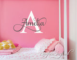 Nursery Wall Decal Personalized Names Wall Decals For Kids Amelia Style