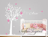 Aria Owl Tree Wall Decal with Custom Name Wall Decal.