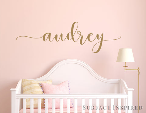 Nursery Wall Decal Kids Wall Decal Wall Decals For Girls or Boys. Wall Decals Personalized Names Audrey Calligraphic Style