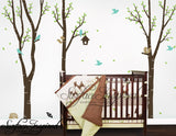 Nursery Wall Decals Baby Birch Tree Vinyl Wall Decals
