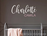Name Wall Decals Nursery Vinyl Lettering Personalized Name Decal