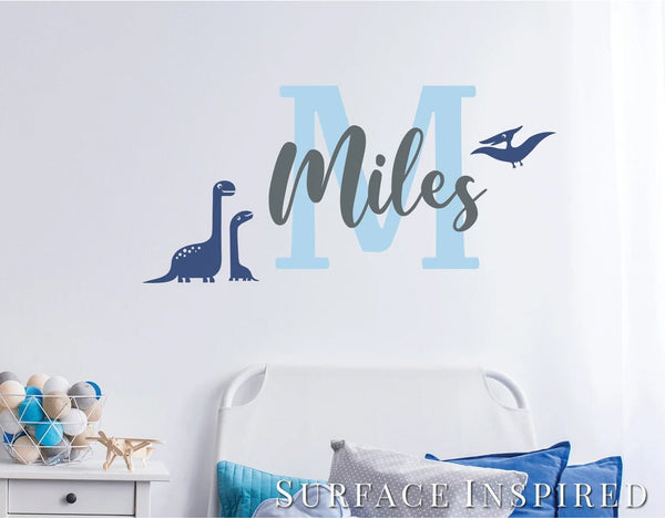 Dnosaur Name Wall Decal-custom Name Dnosaur Decal-boys Name Decal