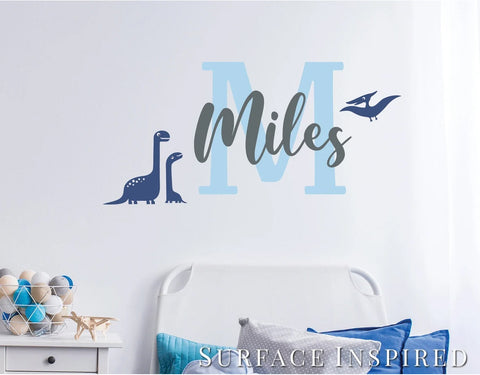 Dinosaur Wall Decals With Personalized Name Dinosaurs Kids Wall Decal Removable Wall Decals Stickers