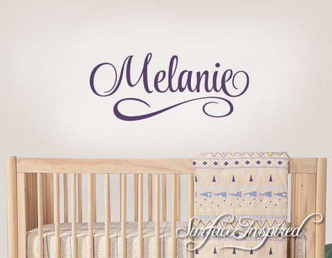 Personalized Name Wall Decal Nursery Wall Decal Melanie Style