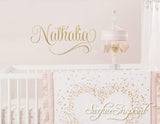 Personalized Name Wall Decal Nursery Wall Decal Nathalia Style