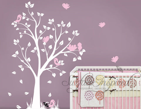Nursery Wall Decals Baby Garden Tree Vinyl Wall Decal