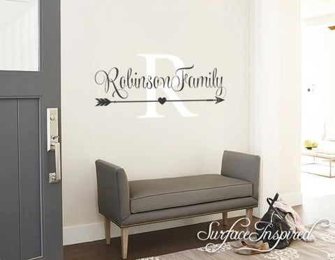 Wall Decals Quote - Personalized Family Name Wall Decal Name Monogram - Vinyl Wall Decal Family Wall Decor Wall Stickers Robinson Style Decal