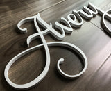 Custom Wooden Name Signs Wooden Letters Laser Cut Wood Sign - Painted or Unpainted