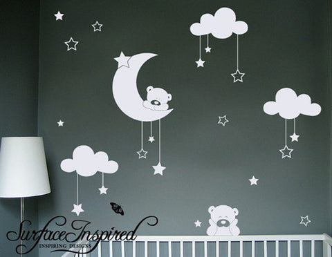 Nursery Wall Decals Cuddly Bears Vinyl Wall Decal