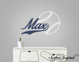 Baseball Wall Decal With Custom Name. Wall Decal For Boys Rooms!