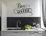 Wall Decal Quote Kitchen Dining Room Bon Appetite Wall Decal Wall Decals for Kitchen Dining Room