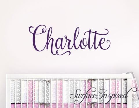 Nursery Wall Decal Kids Wall Decal Wall Decals For Girls or Boys. Wall Decals Personalized Names Charlotte Style