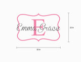 Name Wall Decal - Emma Grace Monogram Wall Decal for Nursery