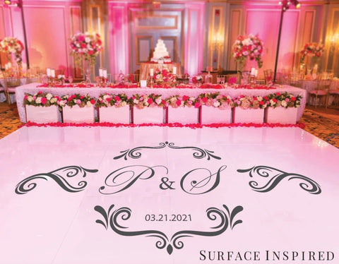 Floor Decal For Wedding Dance Floor Personalized Wedding Decor