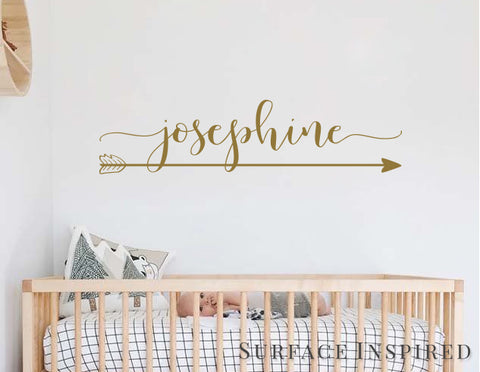 Wall Decals Personalized Names Nursery Wall Decal Kids Josephine With Arrow Wall Decal