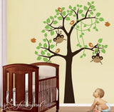 Nursery Wall Decals Jungle Monkey Tree Wall Decal