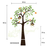 Nursery Wall Decals Jungle Monkey Tree Wall Decal