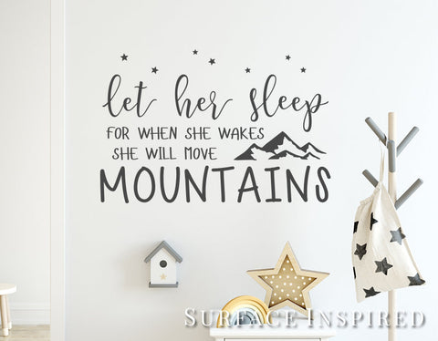 Wall Decals Quote Let Her Sleep Quote Wall Decal Stickers