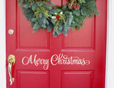 Merry Christmas Decal Wall/Door Decor, Holiday Vinyl Lettering, Wall/Door Decal