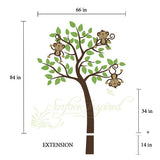 Nursery Wall Decals Monkeys Jumping On A Tree Vinyl Wall Decal