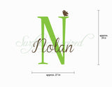 Name Wall Decal - Nolan Monogram Wall Decals for Nursery