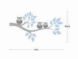 Nursery Wall Decals Cute Owl Branch Vinyl Wall Decal
