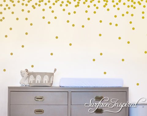 Polka Dot Wall Decals - Confetti circles wall decals made in any colors or size you want.