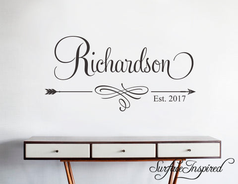 Wall Decals Quote - Personalized Family Name Wall Decal Name Monogram - Vinyl Wall Decal Family Wall Decor Wall Stickers Richardson Style Decal