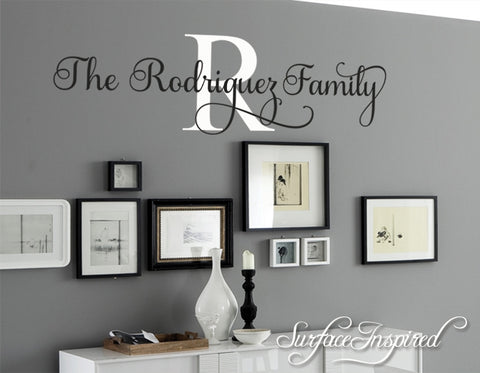 Wall Decal Quote Personalized Family Name Wall Decal Rodriguez Family Style