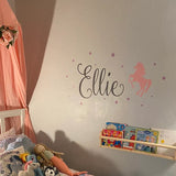 Unicorn Wall Decal With Personalized Name Kids Wall Decal Removable Wall Decals Stickers