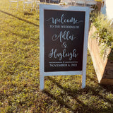 Vinyl Decal For Wedding Sign Welcome To Our Wedding Personalized Wedding Decor