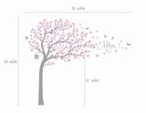 Nursery Wall Decals Stickers Large Cherry Blossom Tree with Personalized Name Wall Decal Melissa Style
