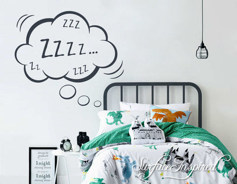 Wall Decal Quotes Zzz Cloud Vinyl Lettering Wall Decal Vinyl Wall Decor